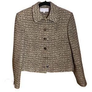 90s Emil Rutenberg Cropped quilted Blazer jacket Padded Shoulder Women XS